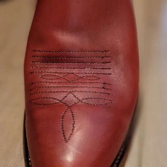 Vintage 1970s/1980s Frye Boots Size 7B Burnt Cherry 6253 - Picture 2 of 14